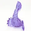 Glass Water Bong Bagre Shape Purple Rig 14.4MM Female Joint Hookah Pipe Bubbler