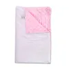 Sublimation Blank Baby Blanket 100% Polyester Blue Pink Thermal Transfer Rug Printing Warm Soft Sofa Kid Blankets with Massage Beads 30x40inch