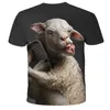 Été 3D t-shirt imprimé Animal singe gorille à manches courtes drôle haut décontracté t-shirt hommes grande taille 6xl 220712