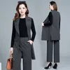 Kvinnors träningsdräkter Spring Autumn Ladies 'Fashionable Suits Women Elegant Black Business Clothing Woment's