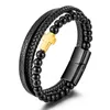 Bracelets de charme Classique Croix En Cuir Hommes Bracelet Mode Fait Main Multicouche Pour Bijoux GiftCharm Lars22