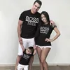 家族のマッチフィットピザプリントダディママキッズTシャツ家族の見栄えの父子服の父の日ギフトTシャツベイビーロッパー220531