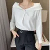 Frauen Blusen Shirts Sexy Slash Neck Diamanten Chiffon Bluse frauen Kleidung 2022 Büro Dame Pendeln Solide Pullover Koreanische mode