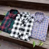 Aoliwen brand men Yellow black Plaid Brushed Long Sleeve Shirt pocket Spring casual men's shirts flannel cotton soft fit 220323