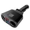 Cargador de coche 3.1A, adaptador USB de 2 puertos, cargadores rápidos de 30W con pantalla LED, carga de coche para iPhone, Xiaomi, Huawei, MP3, DVR