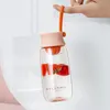 460ML 600ml plastic water bottle with infuser portable leakproof outdoor camping sports drinkware bottles