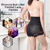 LANFEI Mutandine modellanti Shaper di pizzo sexy Donna Vita alta con cerniera Mutandine doppio controllo Body Shaper Dimagrante Shapewear Corto 220801