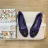 Flache Ballettschuhe, Kristallblumen-Kleiderschuhe, Loafer, Luxus-Designer-Damenplattform, Sommer-Top, Quilty-Mode, saisonal, mit Kastengröße 34–43