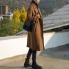 Men's Wool & Blends Wear Mid-Length Woolen Coat 2021 Autumn Winter Thickened Fashion Double Breasted Long T220810