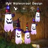 Stringhe Decorazione di Halloween Incandescente Fantasma Cappello da strega Luci a corda Casa Giardino Atmosfera horror Luci della stanzaLED LED