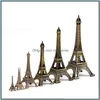 Neuheiten Artikel Home Decor Garten Vintage Design Paris Eiffelturm Metallic Modell Bronze Farbe Handwerk für Hochzeitsgeschenk Shooting Prop Decorat