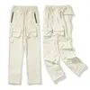 Meer zakken broek zweetbroek mannen vrouwen geschilderde elastische taille unisex pant joggers trekstringbroek 22fw