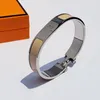 High quality designer stainless steel silver buckle bracelet fashion jewelry for men and women bracelet