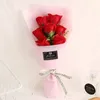 Creative 7 Small Bouquets of Rose Flower Simulation Soap Flower for Wedding Valentines Day Mothers Day Teachers Day Gifts F060701