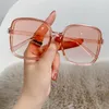 Solglasögon 2022 Rice Nail Square Rund Face Dam Anti-ultraviolett Wild Jelly Uv400 Glasögon Sexig Kvinna