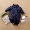 Zafille SolidBady Bady Boy Boy Cless Born Kids Cotton CottonBaby RomperターンダウンカラースリープウェアBorns 220525