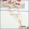 Pendant Necklaces Pendants Jewelry Fashion Gold Rose Flower Cross Necklace For Women Wholesale N97085 Drop Delivery 2021 Vw4Eb