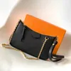 2021 Designer-Tasche Damen Silberkette Goldkette Messenger Bag Leder Handheld mit Box