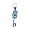 الحيوان فراشة السلاحف الفيل عيون الشر المفاتيح مفتاح سلسلة الزجاج الأزرق العين قلادة زخرفة حلقة رئيسية