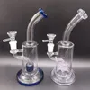 8 inch blauw/ roze glazen water Bong Hookahs met banden perc olie DAB Rigs rookpijpen