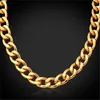 Collare Big Chunky Chain Men smycken Partihandel guld/rosguldfärg 11mm bred lång halsband Hiphop in754 kedjor MORR22