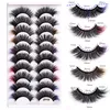 Thick Curly Color Fake Eyelashes Extensions Light Soft Messy Crisscross Reusable Hand Made Multilayer Fake Lashes Beauty Makeup for Eyes Easy to Wear DHL