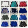 Justdon Basketball Pocket Shorts Hip Pop Pant med fickor dragkedja Sweatpants Blue White Black Red Green Short Stitched Quality Ba Jerseys