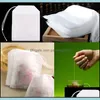 NIEUWE 100PCS/PACK TEABAGS 5.5 x 7 cm lege geurende theezakjes met string Heal afdichtfilterpapier voor kruiden losse bolsas wcw220 drop levering 2021