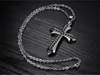 Titane Acier Pendentif Punk Exquis Rivet Croix Collier À La Mode Hommes Gothique Bijoux Collier