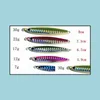 Appâts Leurres Pêche Sports En Plein Air 10 Pcs 30G/22G/17G/12G/7G Jigfish Jigbait Plomb Poisson Tout-Métal Leurre Appât Dur Deepwater Variété De Poids