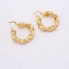 HUGE 18ct YELLOW BIG GOLD FILLED PLATED LARGE TWIST HOOP EARRINGS 45mm