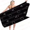 Serviette de bain design Accessoires de plage de natation en plein air Serviettes de plage de vacances à séchage rapide Lettre imprimée Couverture absorbante9484784