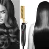 Stijltangen Haar rechttrekken Borstel Stijltang Flat Iron Smoothing Verwarming Kam drukken Haar Steil Krultang elektrische Kam 220623