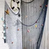 100200 cm Big Fishing Net Supplies Home Decoration Wall Hangings roliga Medelhavet Sea Style Hushållsdekor Väggklistermärken 220727