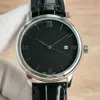 Mechanics horloges hoogwaardige heren luxe 40 mm Alle wijzerplaat Werk polshorloge lederen bandkaste waterdichte designer modehorloges