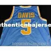 Barão Custom Davis #5 UCLA Bruins Blue costura a camisa de basquete da Universidade College qualquer nome e carta