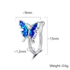 Rainbow Cekiny Butterfly Nose Pierścionki Piercing Barmell 14G Steel Steel Batoniki Nos Ring Unisex Biżuteria