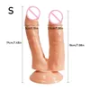 Huge Double Dildos Penetration Vagina and Anus Soft Skin Feel Penis Headed Phallus sexy Toys for Women Masturbation