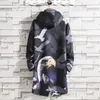 Trench de trincheira masculina estilo windbreaker chinês Men longo de jaqueta de quimono de quimono casual manto flutuante solto Menmen's Viol22