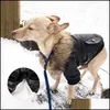Appareils pour chiens Supplies Pet Home Garden Vêtements Nouveaux vestes d'automne et d'hiver Manges de fourrure en cuir Chiot chaud Dhmkt