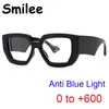 Solglasögon retro läsning presbyopia glasögon man kvinnor anti blå ljus förstoring för syn 0 till 6.0 svart tjock ram ögoneglassessunglasses
