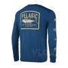 PELAGIC Gear Fishing Shirts Men Long Sleeve Crewneck Sweatshirt Outdoor Uv Protection Breathable Fishing Clothing Camisa Pesca 220815