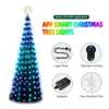 Strings Christmas Tree Toppers Lights Multicolor Fairy Led Star String Waterfall Xmas App Bluetooth Home Yard Holiday Decor Dc5vled