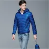 Men's Down Men's & Parkas Spring And Autumn Boutique Duck Feather Fashion Solid Color Slim Casual Mens Jackets Male Thin Hooded