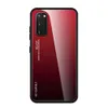 Étuis en verre trempé pour Samsung Galaxy S20 S21 FE S10 S9 S8 Note 20 Ultra 10 Plus 9 8 Gradient Painted Cover Cadre en silicone