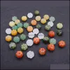 Pierre 9X1M Perles De Cristal Naturel En Forme De Citrouille Rose Blanc Vert Orange Perforé Lâche Perle Diy Fabrication De Bijoux Acc Dhseller2010 Dvu