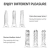 DRY WELL Penisvergroting Herbruikbare Condoom Seksspeeltjes Vertraging Ejaculatie Mouwen Extender Ringen TPE Materiaal 220318