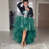 green high low skirt