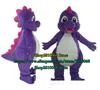 Costume da bambola mascotte Costume da mascotte dinosauro viola di alta qualità Cartone animato Anime Vestito per adulti Regalo di compleanno 1116