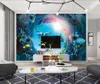 Custom wallpaper 3D underwater world dolphin background wall painting art decorative painting